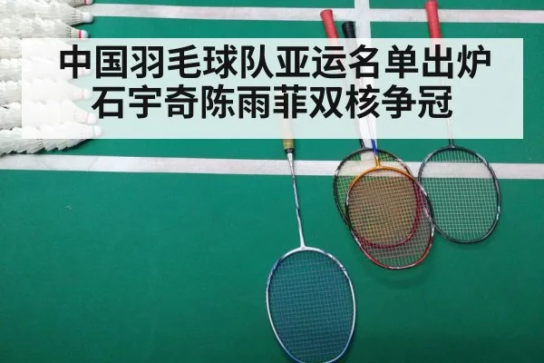 中国羽毛球队亚运名单出炉 石宇奇陈雨菲双核争冠